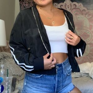 Black bomber jacket